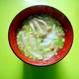 白菜としめじ小葱の味噌汁